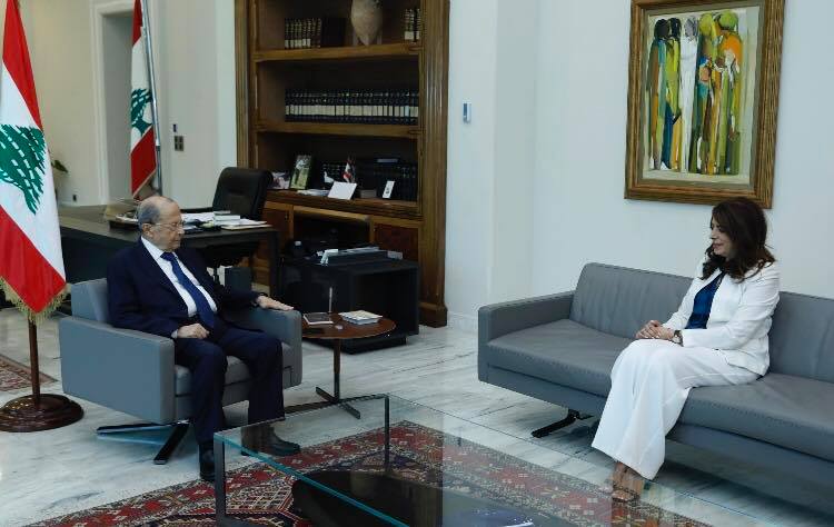 الوزيرة شريم التقت الرئيس عون