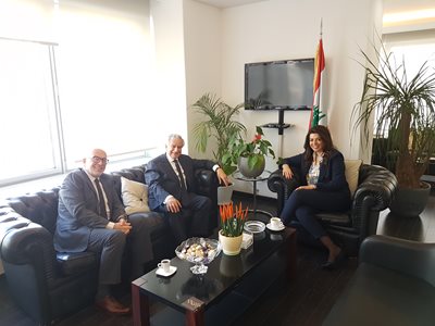 شريم تلتقي رئيس الجامعة الاميركية ورئيس مؤسسة وعد